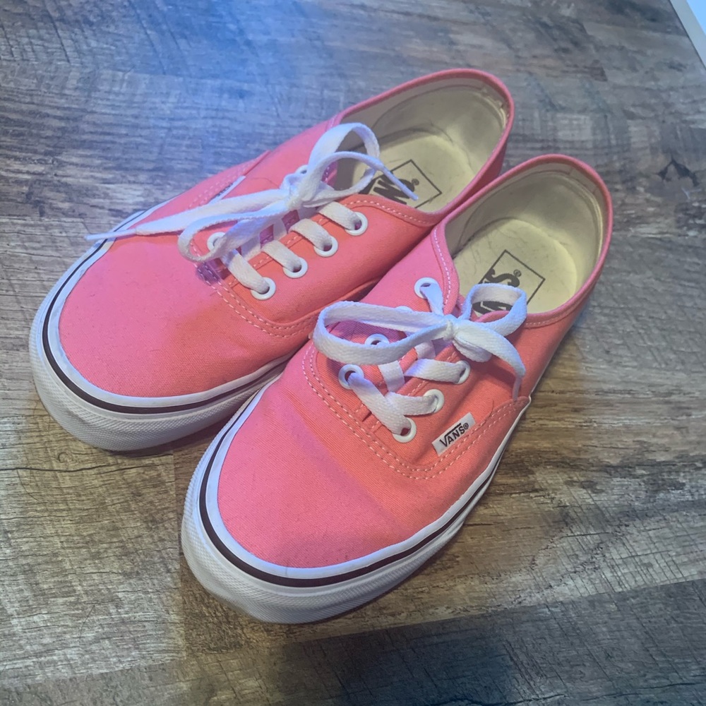 Watermelon Pink Vans Authentics
